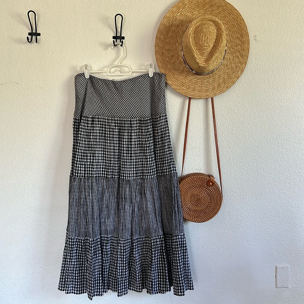 CHECKERED MAXI SKIRT